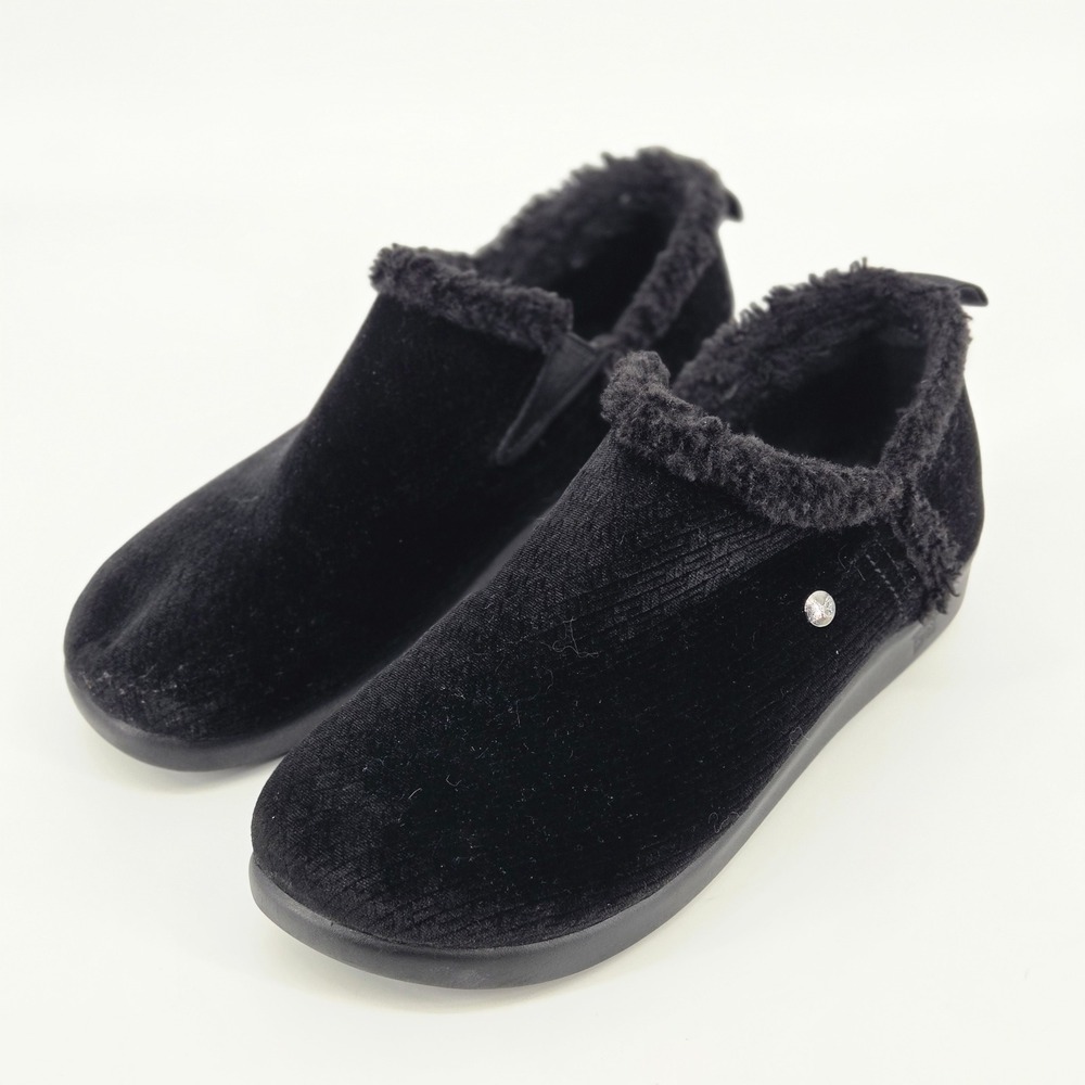 Alegria Cozee Black Faux Fur Slip On Slipper Clog Shoes Women's 41 42 No Tag 11